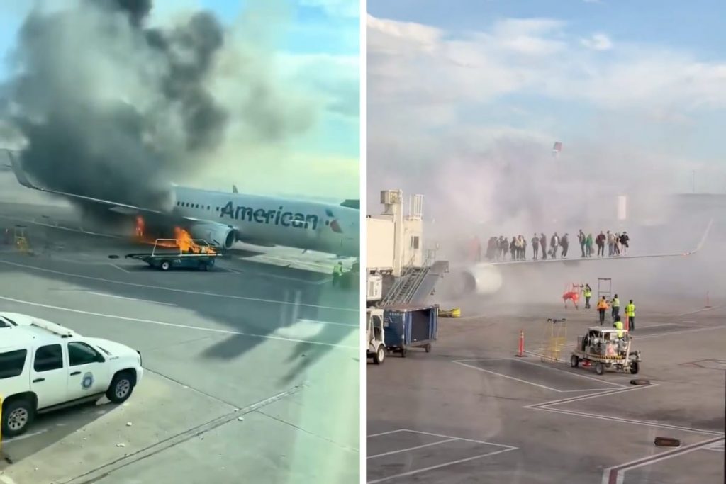 🔥 American Airlines Jet Engine Catches Fire, Passengers Evacuated in Denver