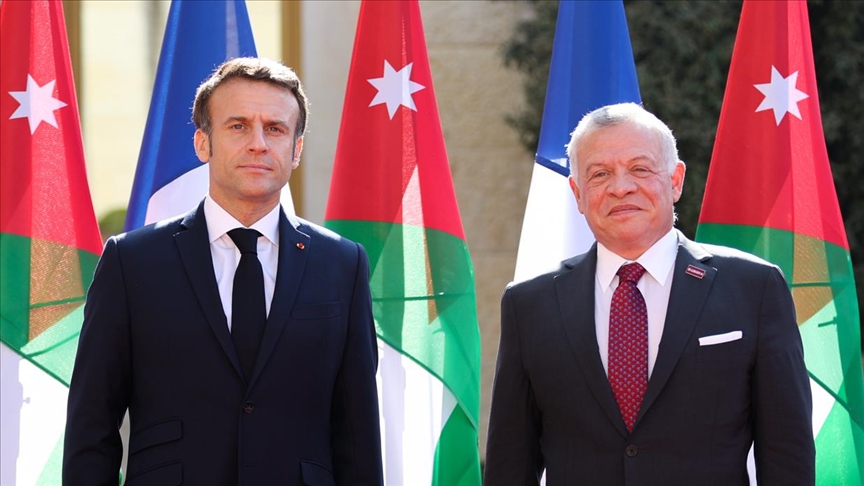 Jordan’s King Abdullah II Meets Macron in Paris to Discuss Gaza Crisis