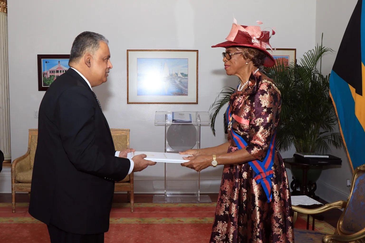 mbassador Rizwan Saeed Sheikh, presented his credentials