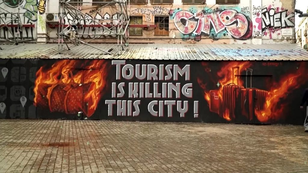 Graffiti in Barcelona Protests Impact of Tourism on the City