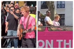 "Ed Sheeran Surprises Fans with Unplanned Gig Outside Train Station"