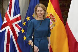 EU Foreign Policy Chief Kaja Kallas Addresses Press After Ministerial Meeting in Luxembourg