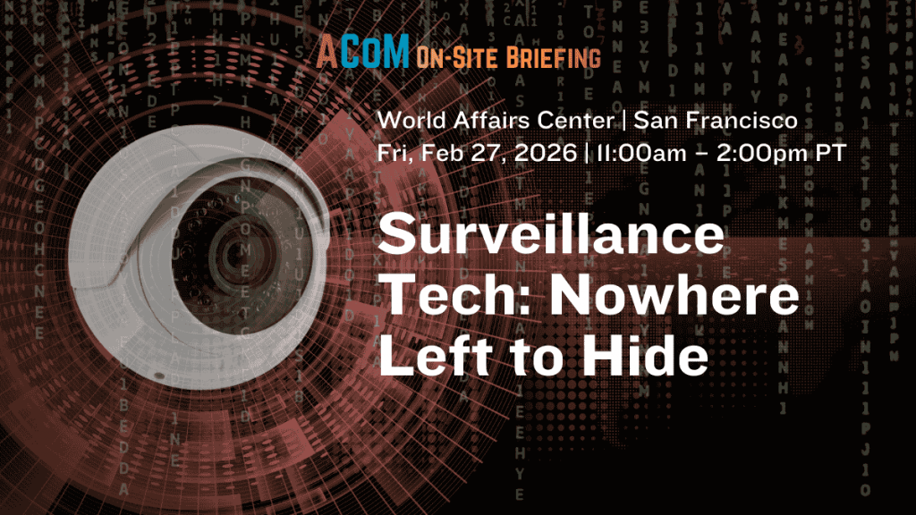 Journalists and experts discuss surveillance technology and civil liberties at a briefing in San Francisco