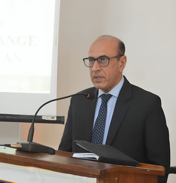 District Health Officer Chaudhry Muhammad Naeem speaking about the importance of women on International Women's Day