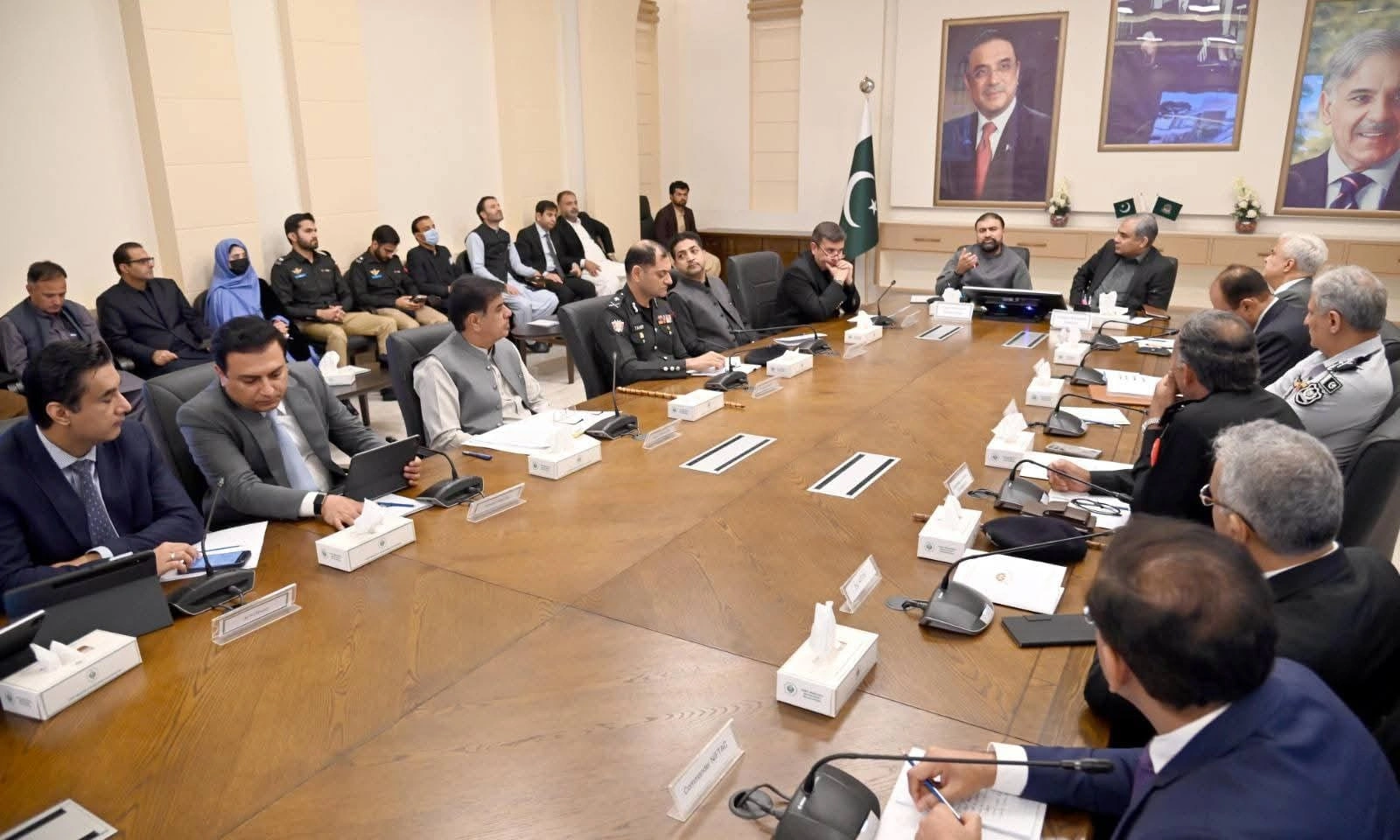 Mohsin Naqvi and Mir Sarfraz Bugti chair Balochistan security meeting on law and order