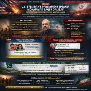 Mohammad Baqer Qalibaf addressing Iranian parliament