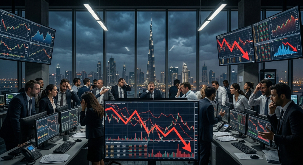 Dubai financial market decline during Iran war