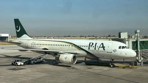 PIA London direct flight Heathrow Terminal 4 Boeing 777 Islamabad Lahore 2026