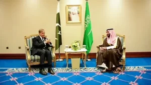Iran war de-escalation PM Shehbaz Saudi Arabia MBS phone call 2026