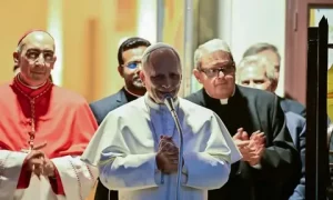 Pope condemns religious war — Pope Leo XIV addresses Sunday Angelus St Peter's Square Vatican March 16 2026 calling for Iran ceasefire and condemning use of religion in warfare