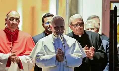 Pope condemns religious war — Pope Leo XIV addresses Sunday Angelus St Peter's Square Vatican March 16 2026 calling for Iran ceasefire and condemning use of religion in warfare