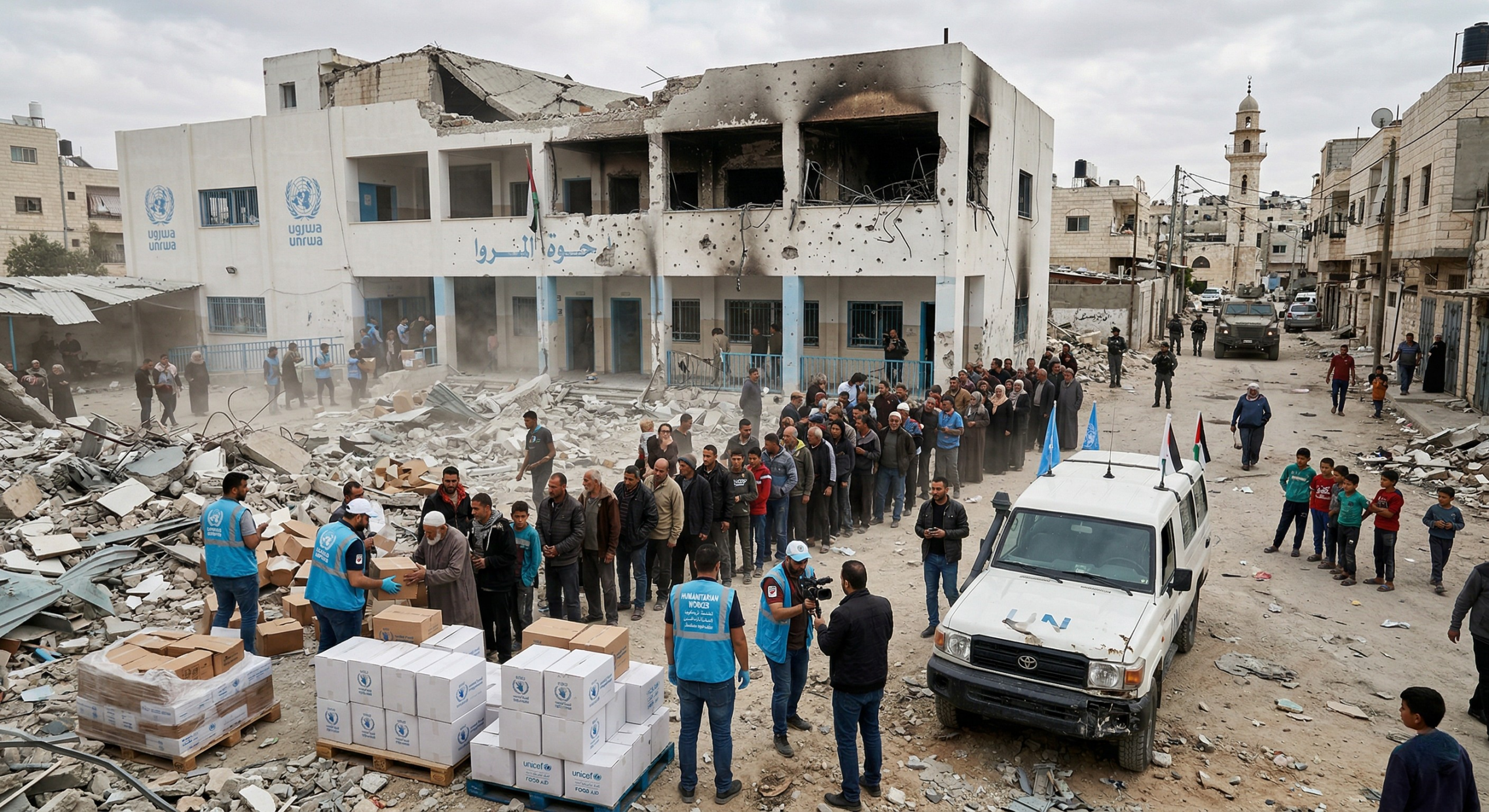 UNRWA facilities damaged during Israel Palestine conflict