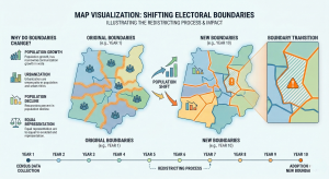 Map showing constituency boundary changes in Assam
