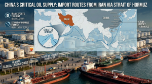 China oil imports from Iran via Strait of Hormuz route