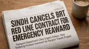 : BRT Red Line Karachi construction project update Sindh government