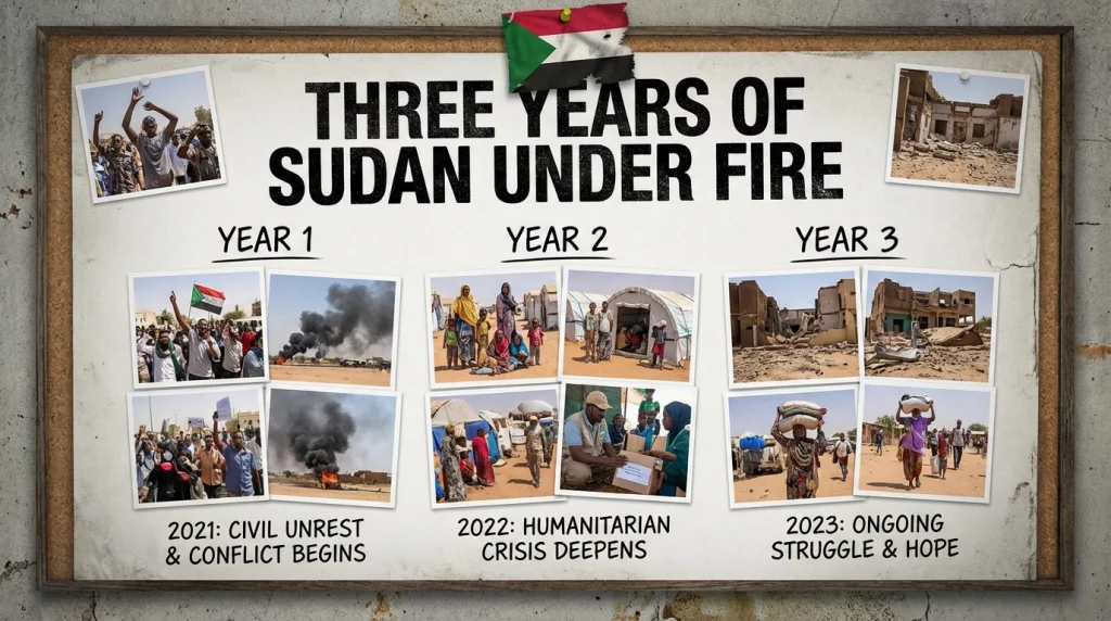Sudan civil war impact map showing conflict zones and destruction