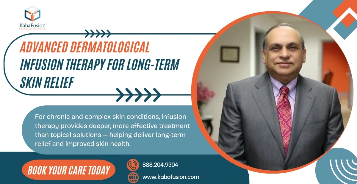 Dermatological infusion therapy IV treatment chronic skin conditions patient care