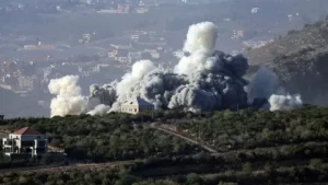 Israel Lebanon airstrikes war map Hezbollah conflict damage