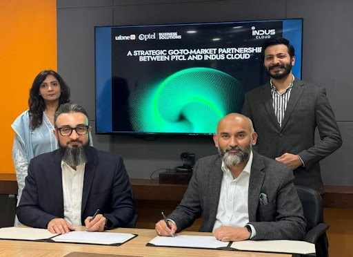 Indus Cloud PTCL partnership signing ceremony April 2026 to deliver Huawei Cloud stack enterprise cloud solutions for digital transformation Pakistan