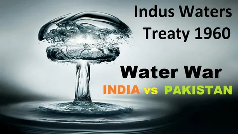 Indus river water sharing map showing Pakistan and India river allocation under Indus Water Treaty 1960