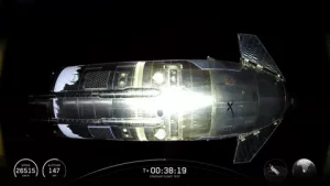 SpaceX Starship V3 megarocket lifts off from new Pad 2 at Starbase Texas during Flight 12 test mission on May 22 2026 with Super Heavy booster and Ship 39