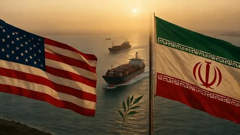 US and Iran flags with military aircraft and Strait of Hormuz in background representing the ongoing US-Iran war ceasefire negotiations in 2026.