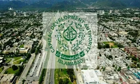 Islamabad High Court building with CDA property dispute banner CDA illegal societies list 2026 update