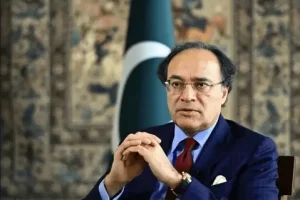 Pakistan Finance Minister Muhammad Aurangzeb chairing a budget meeting with IMF delegation in Islamabad 2026