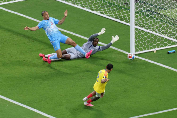 Colombia players celebrate after securing qualification as Colombia reaches knockout stage World Cup 2026.
