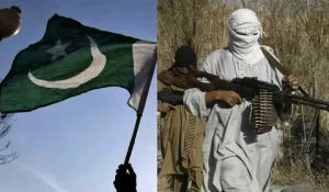 Pakistan and Afghanistan border region with Taliban fighters and Pakistani border forces representing evolving diplomatic and security tensions.