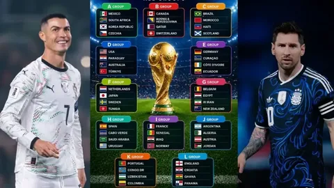 Football teams competing in World Cup 2026 qualifiers as Group H, Group I, Group J and Group G standings update after key matches.