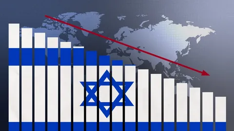 Destroyed buildings and economic crisis caused by the Israel-Gaza war in 2025