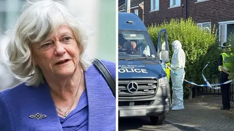 Flowers and tributes placed outside Ann Widdecombe's home in Dartmoor following her murder