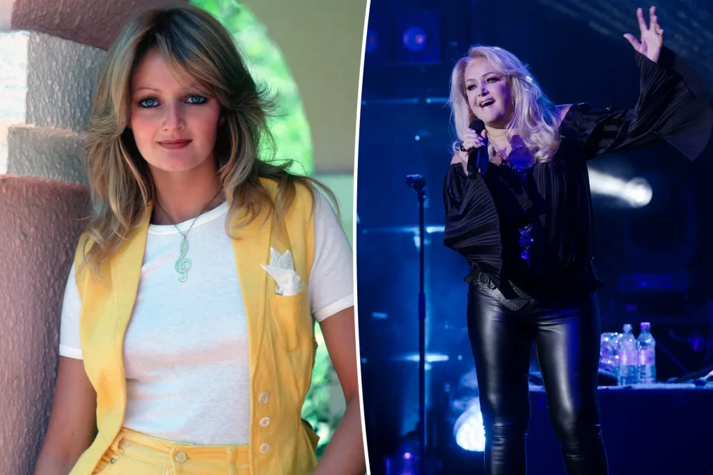 Bonnie Tyler performing on stage during a concert