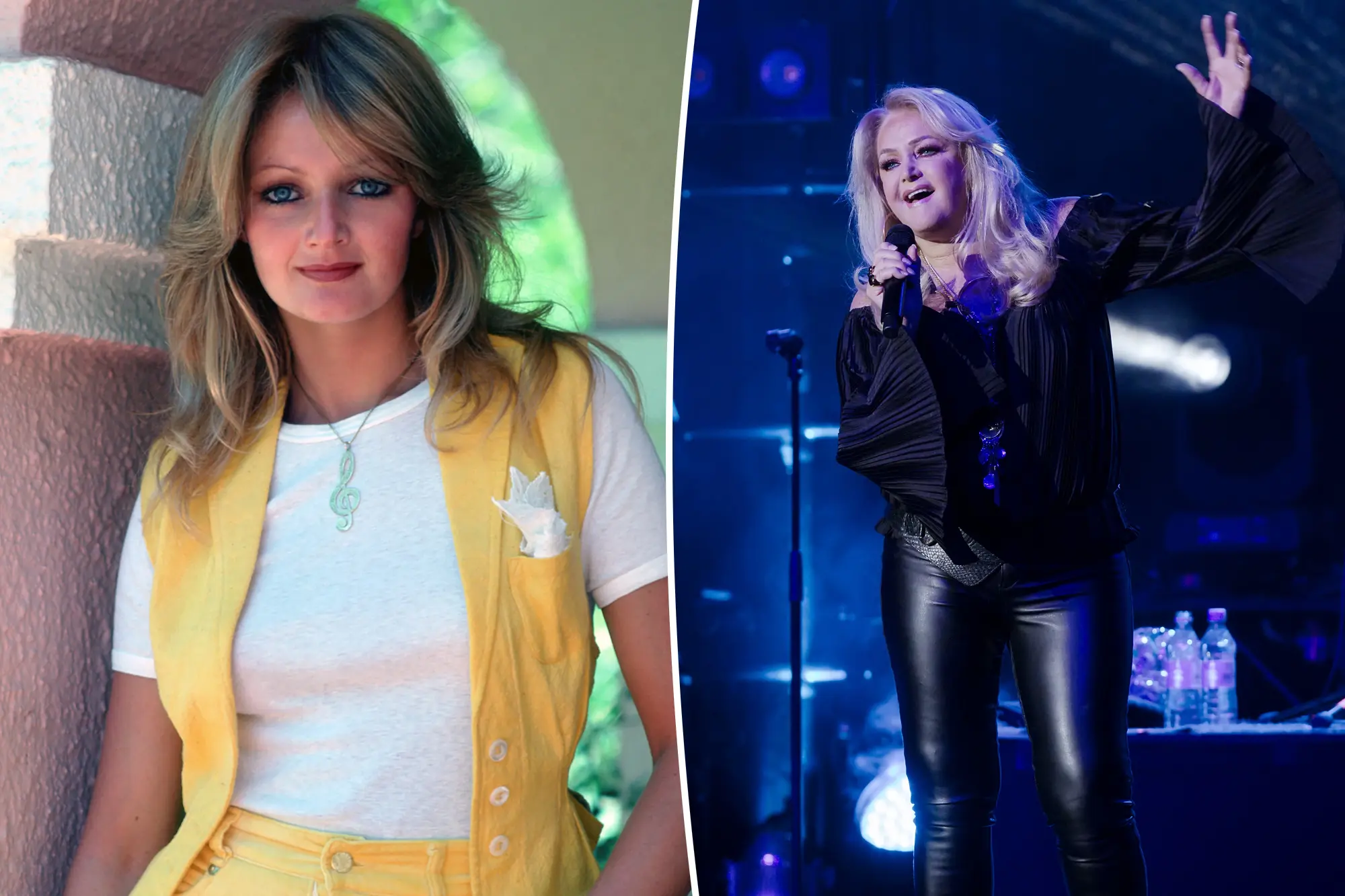 Bonnie Tyler performing on stage during a concert