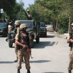 Pakistan military convoy during security forces operations in Khyber Pakhtunkhwa border region