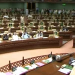 Sindh Assembly Secretariat building where the resolution against Sindh division was drafted before being sent to federal authorities