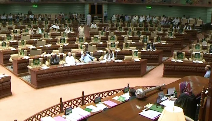 Sindh Assembly Secretariat building where the resolution against Sindh division was drafted before being sent to federal authorities