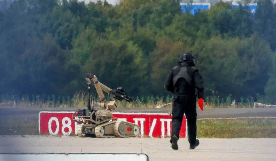 Leipzig Halle Airport drone attack investigation in Germany