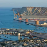 Aerial view of Gwadar Port on Pakistan's Arabian Sea coast, symbolizing Pakistan Oman strategic ports cooperation