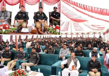 IG Balochistan Muhammad Tahir addressing Police Darbar in Quetta