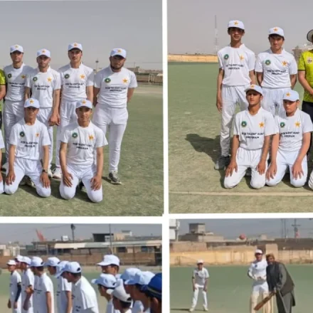 PCB Talent Hunt Inter-School Cricket Tournament match in Chaman