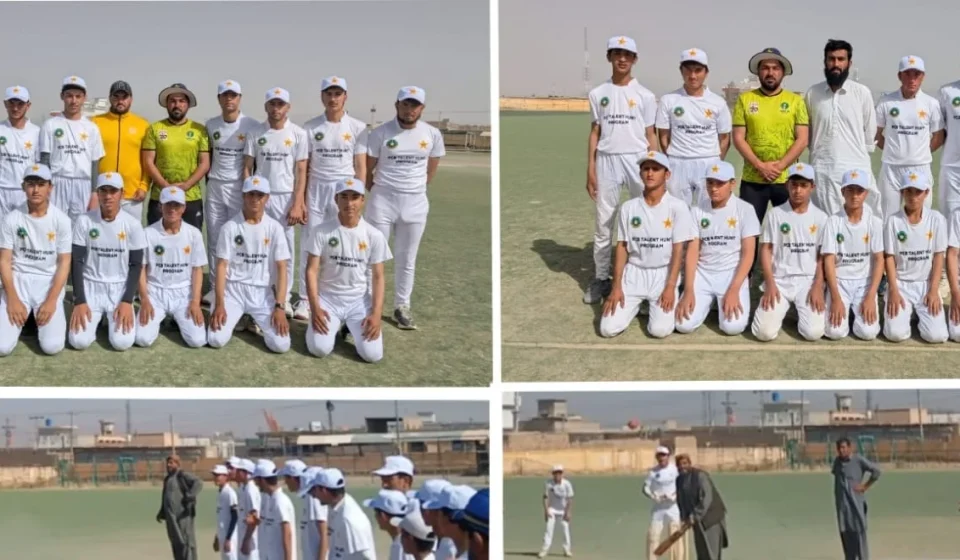 PCB Talent Hunt Inter-School Cricket Tournament match in Chaman