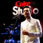 Coke Studio logo displayed alongside a music studio setup with instruments