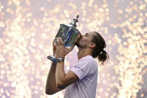 Alexander Zverev celebrates after winning US Open 2026