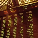 Stock market graph showing KSE-100 falls 721 points amid oil price surge and inflation concerns
