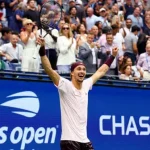 Alexander Zverev celebrates after winning US Open 2026