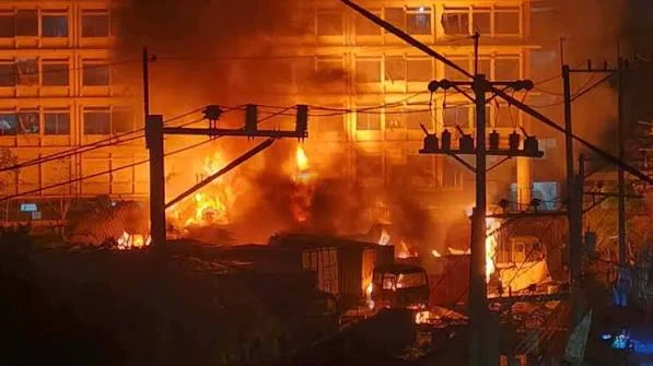 Police investigate the Ashulia explosion in Bangladesh