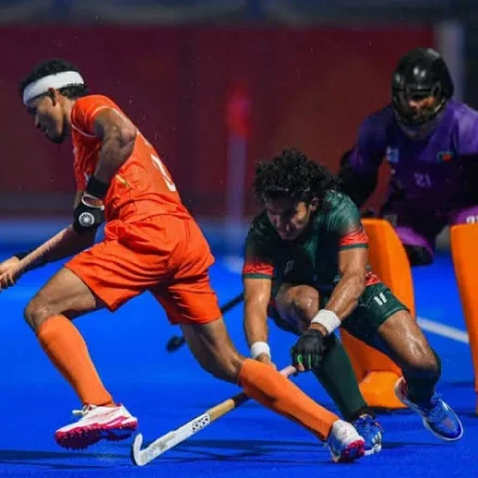 India Hockey Team celebrates 10-0 win over Bangladesh at Asian Games 2026