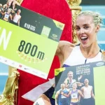 Keely Hodgkinson wins Athlos London 800m in meet record